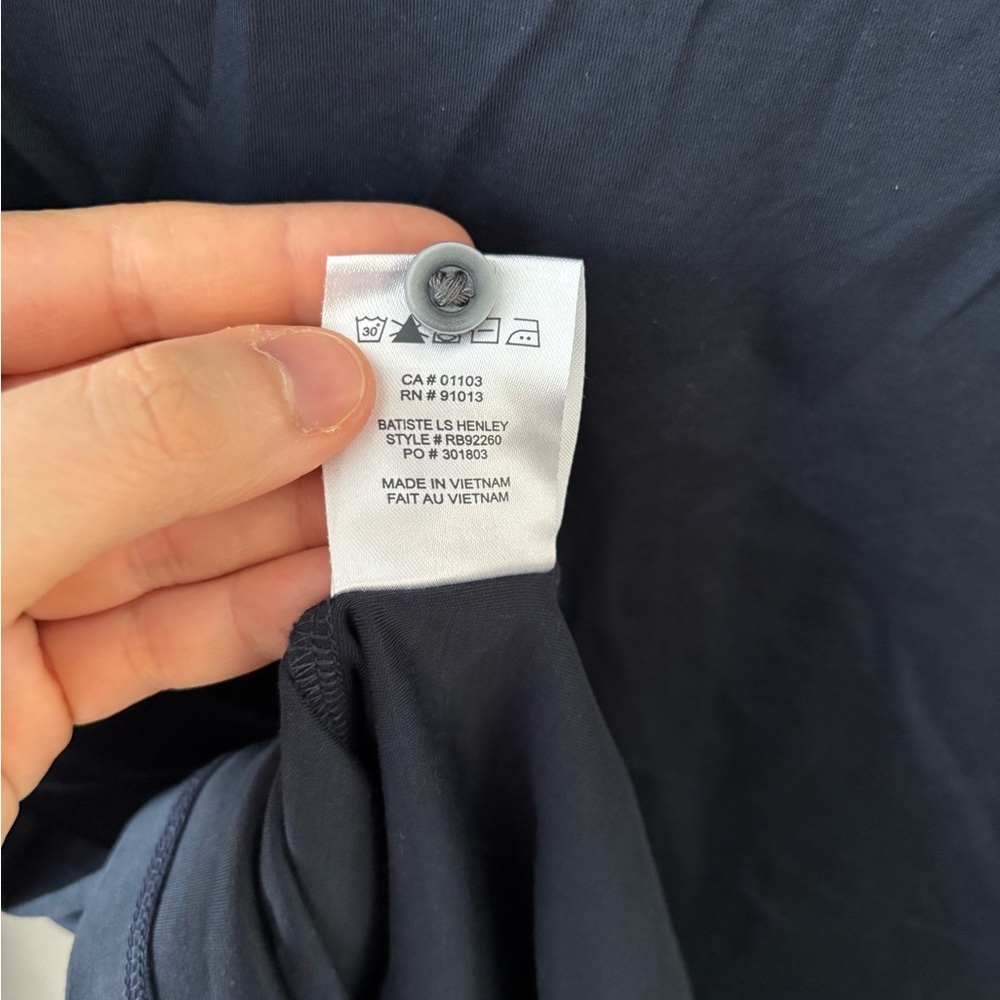 Robert Barakett Pima Cotton Henley Long Sleeve Men M Quiet Luxury Minimalist - Picture 7 of 11